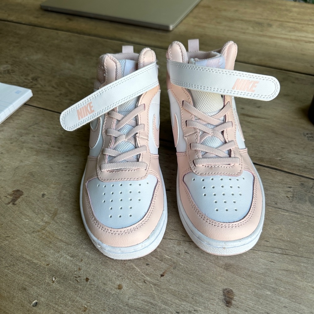 Nike Kids Blush and White Sneakers
